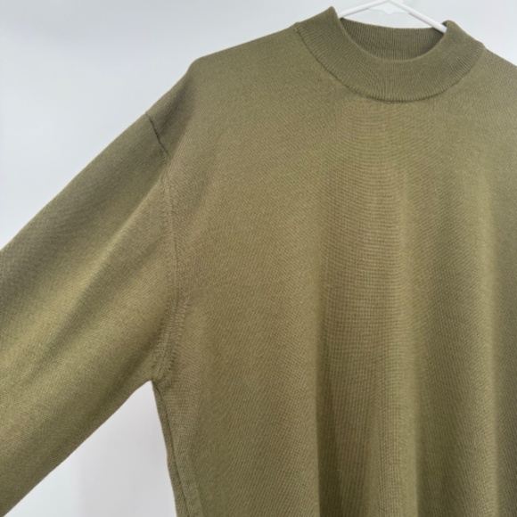 Maxini Collezione Sweater Men XXL Green Knit Pullover Wool Blend Long Sleeve - Picture 3 of 9